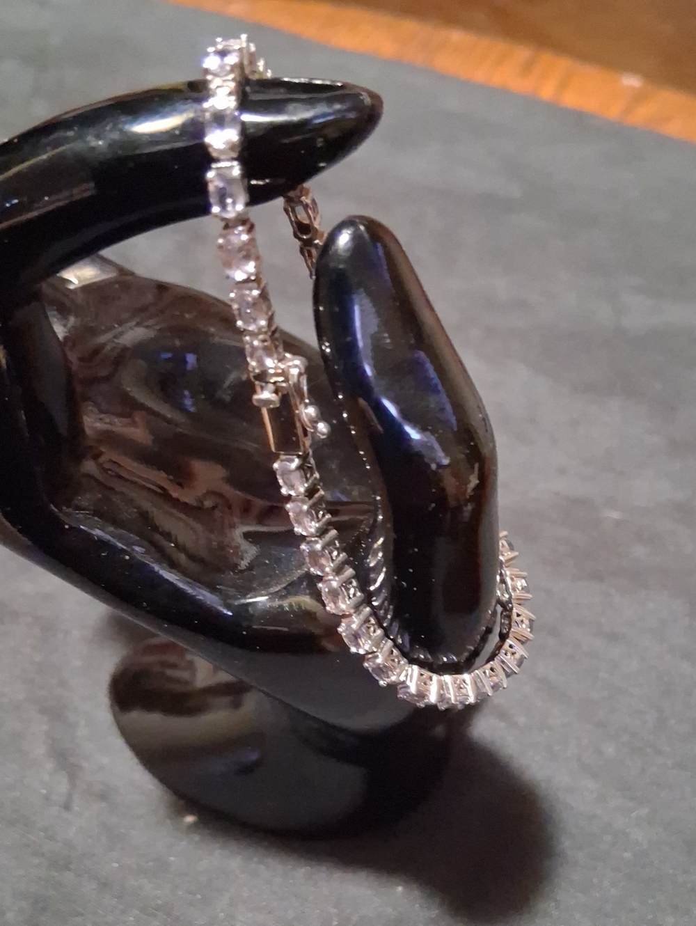 Silver .925, Amethyst Tennis Bracelet. 7"Stamped/Hallmark